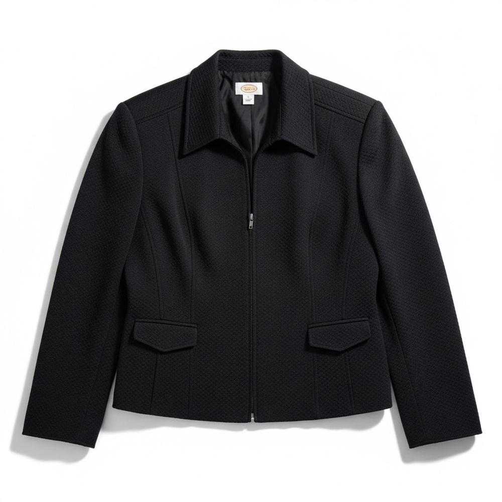Talbots Textured Zip Front Career Jacket –‎ Size 18